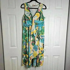 Isle West Coast Pop Art Experimental Women's Large Dress